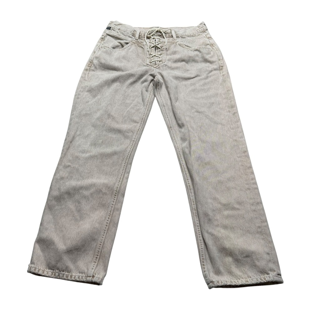 CITIZENS OF HUMANITY Marlee Lace Up Taper Jeans Tan Women's Size 27 Boho Chic